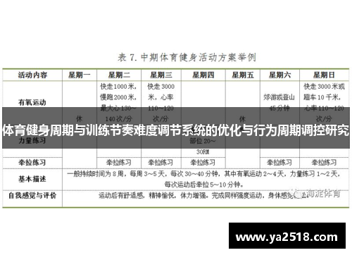 体育健身周期与训练节奏难度调节系统的优化与行为周期调控研究